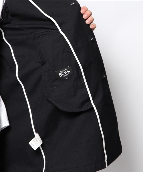 BEAMS（ビームス）の「BEAMS / ストレッチ ステンカラー （ステンカラーコート・メンズ・ベージュ/ネイビー/その他1・SMALL/MEDIUM/LARGE/X-LARGE）」の10枚目の写真