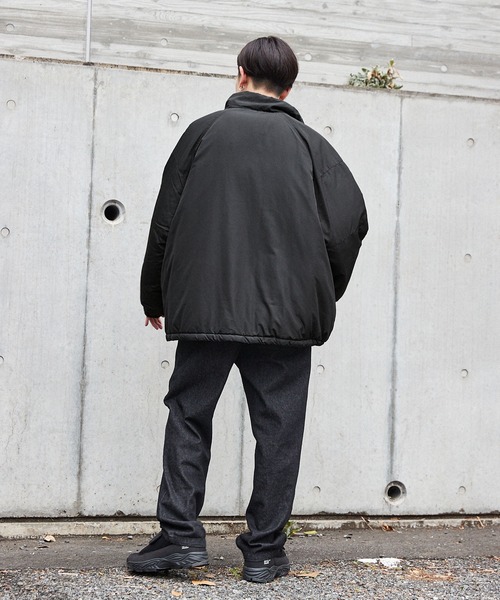 ビッグシルエット ハイネック ボリュームスリーブ中綿ジャケット MONO