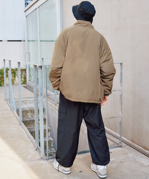 ビッグシルエット ハイネック ボリュームスリーブ中綿ジャケット MONO