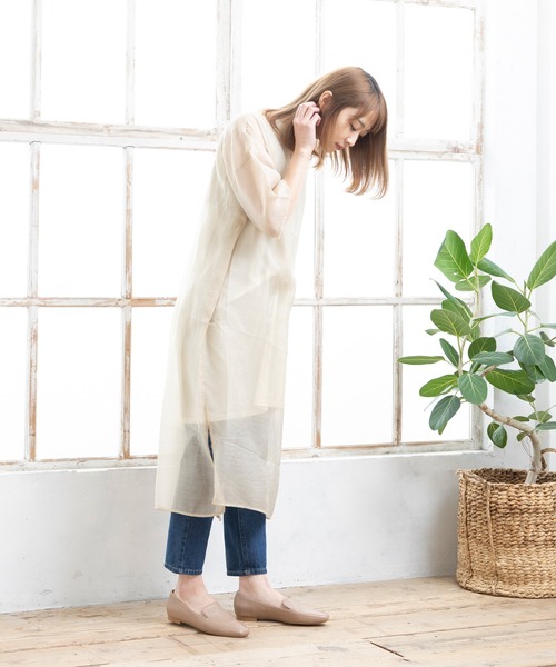 menue（メヌエ）の「スクエアトゥ フラットローファー（ローファー・レディース・グレイッシュベージュ/ブラック/ライトグリーン/アイボリー/ブラック系その他/パイソン/ブラック系その他2/ブラウン/ブラウン系その他/グレー系その他/ブラック系その他3・3L/L/S/LL/M/XS）」の14枚目の写真