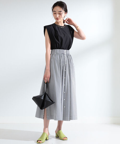 Ray BEAMS（レイビームス）の「anisotea / フラット バッグ（トートバッグ・レディース・ブラック/ベージュ・ONE SIZE）」の3枚目の写真