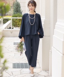 Retica（レティカ）の「パーティードレス パンツスタイル セットアップ ケープデザイン ノースリーブ テーパードパンツ セレモニー レディース パンツドレス 大きいサイズ 20代 30代 お呼ばれ 結婚式（パンツドレス）」