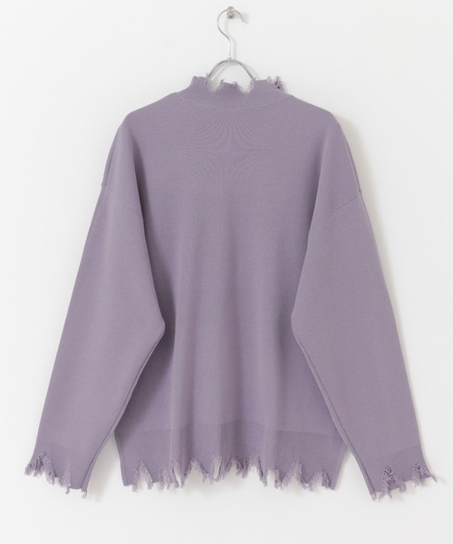 SENSE OF PLACE by URBAN RESEARCH（センスオブプレイスバイアーバンリサーチ）の「【WEB/一部店舗限定】ダメージハイネックルーズトップ（ニット/セーター・メンズ・グレー/アイボリー/グリーン系その他/ブルー系その他・MEDIUM/LARGE/X-LARGE）」の18枚目の写真