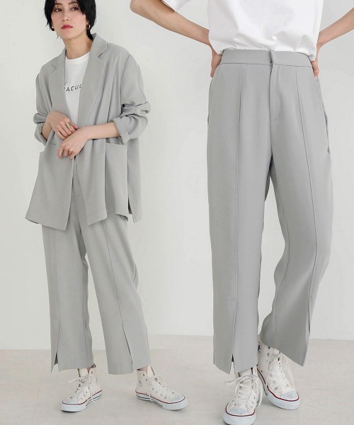 Bou Jeloud（ブージュルード）の「フロントスリットパンツ（その他パンツ・レディース・ベージュ/グレー・38）」の3枚目の写真