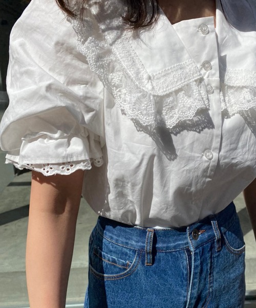 one after another NICE CLAUP（ワンアフターアナザーナイスクラップ）の「ビックカラーアソートブラウス（シャツ/ブラウス・レディース・ブラック/オフホワイト/ホワイト系その他/ストライプ・FREE）」の21枚目の写真