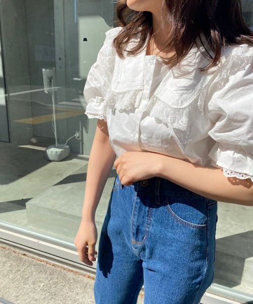 one after another NICE CLAUP（ワンアフターアナザーナイスクラップ）の「ビックカラーアソートブラウス（シャツ/ブラウス・レディース・ブラック/オフホワイト/ホワイト系その他/ストライプ・FREE）」の22枚目の写真