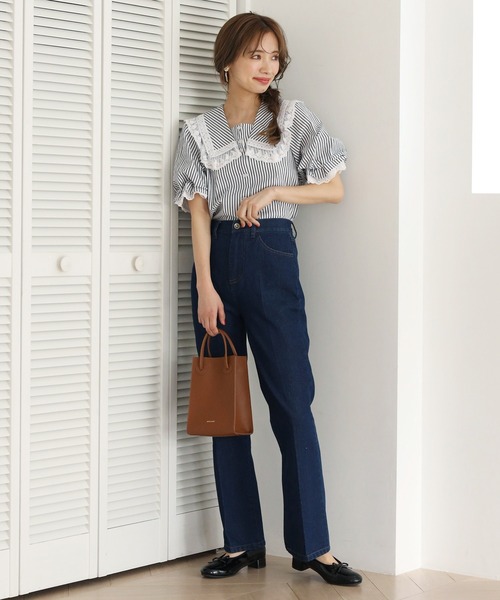 one after another NICE CLAUP（ワンアフターアナザーナイスクラップ）の「ビックカラーアソートブラウス（シャツ/ブラウス・レディース・ブラック/オフホワイト/ホワイト系その他/ストライプ・FREE）」の10枚目の写真