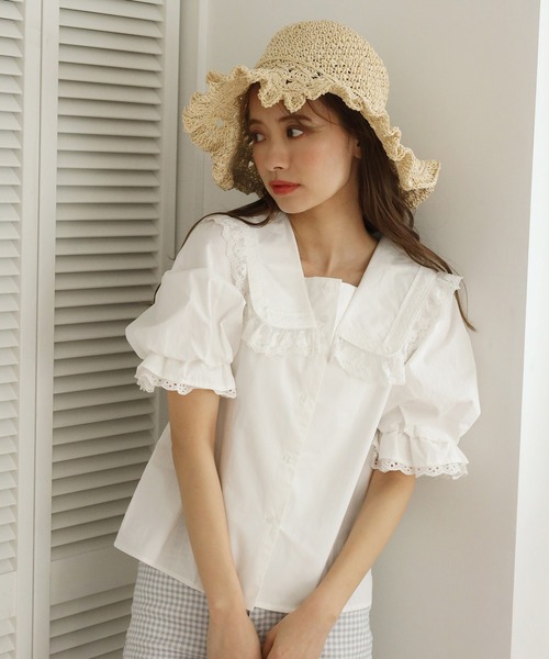 one after another NICE CLAUP（ワンアフターアナザーナイスクラップ）の「ビックカラーアソートブラウス（シャツ/ブラウス・レディース・ブラック/オフホワイト/ホワイト系その他/ストライプ・FREE）」の11枚目の写真