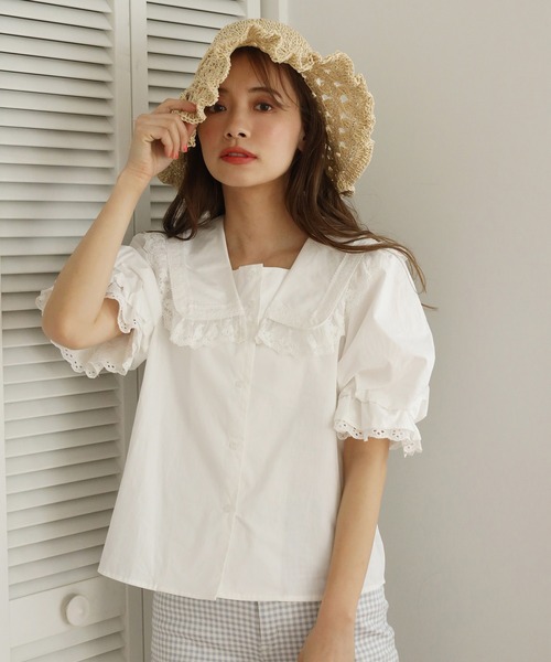 one after another NICE CLAUP（ワンアフターアナザーナイスクラップ）の「ビックカラーアソートブラウス（シャツ/ブラウス・レディース・ブラック/オフホワイト/ホワイト系その他/ストライプ・FREE）」の12枚目の写真