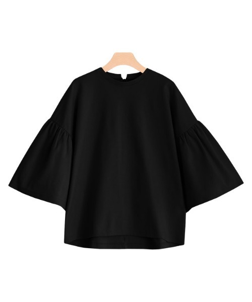 Pierrot（ピエロ）の「コットンポンチフレアスリーブトップス（Tシャツ/カットソー・レディース・ブラック/グレー/オフホワイト/ライトベージュ・M/L）」の17枚目の写真