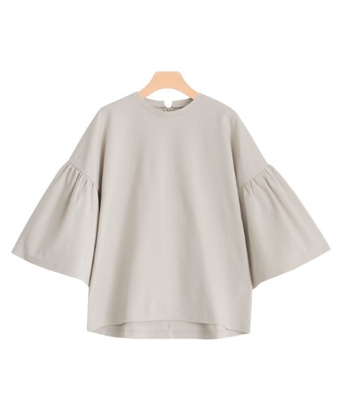Pierrot（ピエロ）の「コットンポンチフレアスリーブトップス（Tシャツ/カットソー・レディース・ブラック/グレー/オフホワイト/ライトベージュ・M/L）」の20枚目の写真