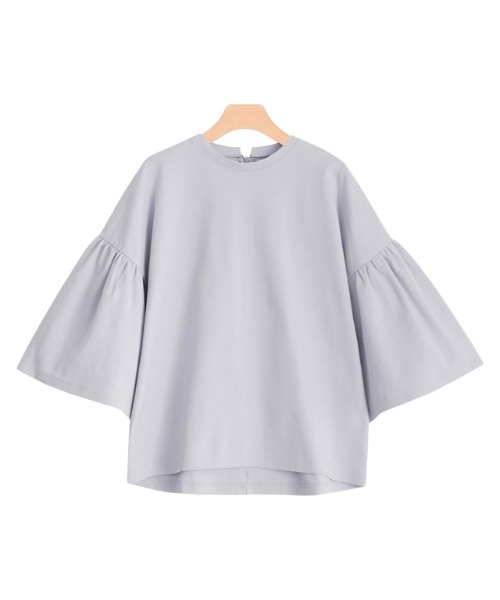 Pierrot（ピエロ）の「コットンポンチフレアスリーブトップス（Tシャツ/カットソー・レディース・ブラック/グレー/オフホワイト/ライトベージュ・M/L）」の11枚目の写真