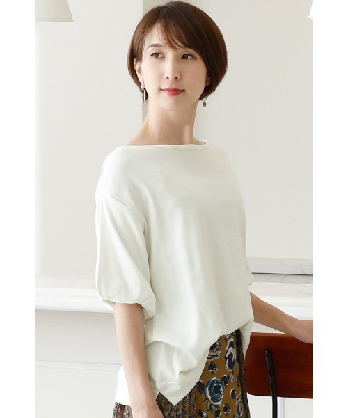 ElegChic(エレグシック)の「バルーンスリーブカットソー(Tシャツ/カットソー・レディース・オフホワイト/杢グレー/カーキ・XXL/L/4L/XL/M)」の10枚目の写真