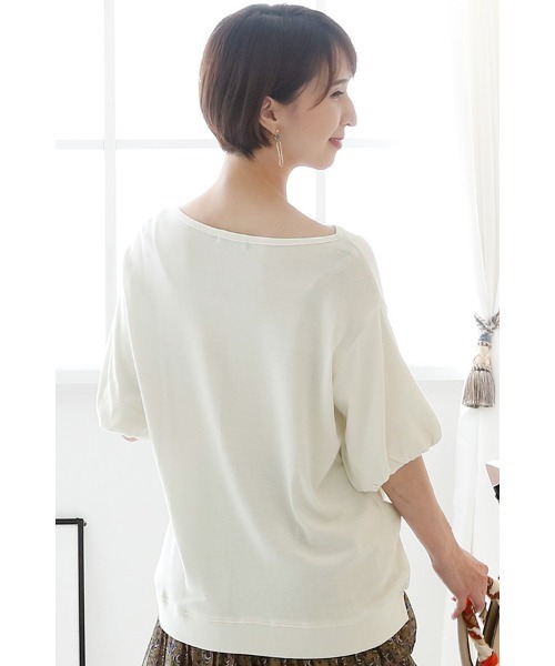 ElegChic(エレグシック)の「バルーンスリーブカットソー(Tシャツ/カットソー・レディース・オフホワイト/杢グレー/カーキ・XXL/L/4L/XL/M)」の11枚目の写真