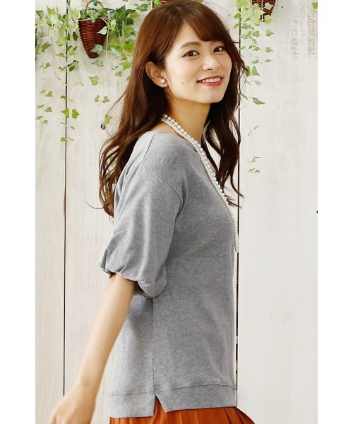 ElegChic(エレグシック)の「バルーンスリーブカットソー(Tシャツ/カットソー・レディース・オフホワイト/杢グレー/カーキ・XXL/L/4L/XL/M)」の14枚目の写真