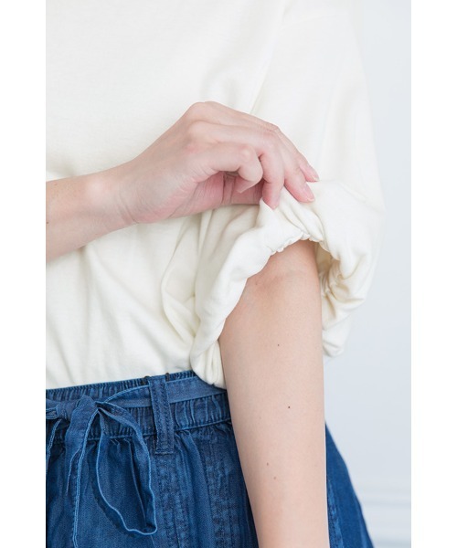 ElegChic(エレグシック)の「バルーンスリーブカットソー(Tシャツ/カットソー・レディース・オフホワイト/杢グレー/カーキ・XXL/L/4L/XL/M)」の19枚目の写真