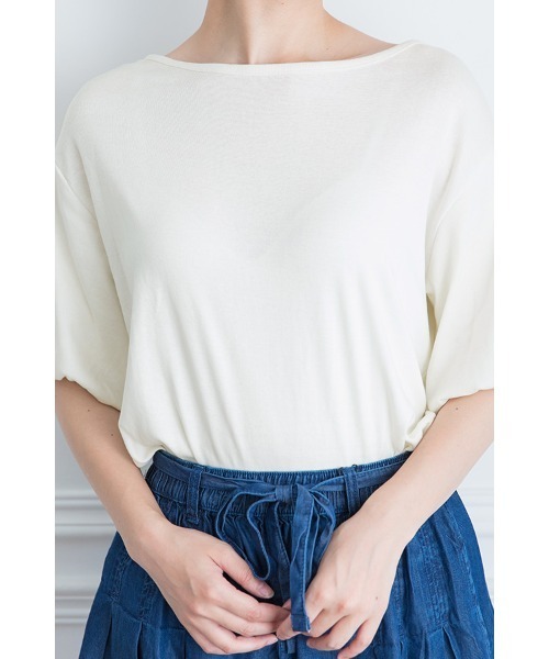 ElegChic(エレグシック)の「バルーンスリーブカットソー(Tシャツ/カットソー・レディース・オフホワイト/杢グレー/カーキ・XXL/L/4L/XL/M)」の21枚目の写真