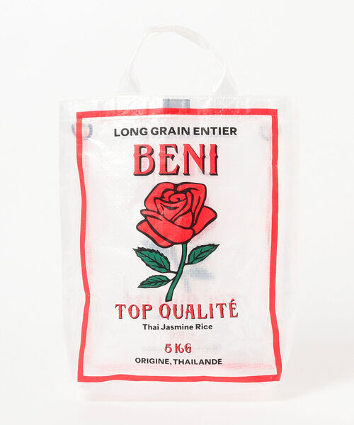 Ray BEAMS（レイビームス）の「wiffle × Ray BEAMS / 別注 ライスシート バッグ（ショルダーバッグ・レディース・ホワイト/オレンジ・ONE SIZE）」の5枚目の写真