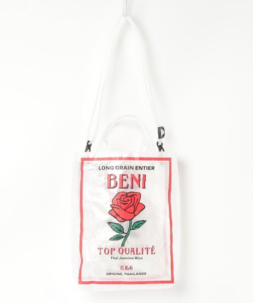 Ray BEAMS（レイビームス）の「wiffle × Ray BEAMS / 別注 ライスシート バッグ（ショルダーバッグ・レディース・ホワイト/オレンジ・ONE SIZE）」の9枚目の写真