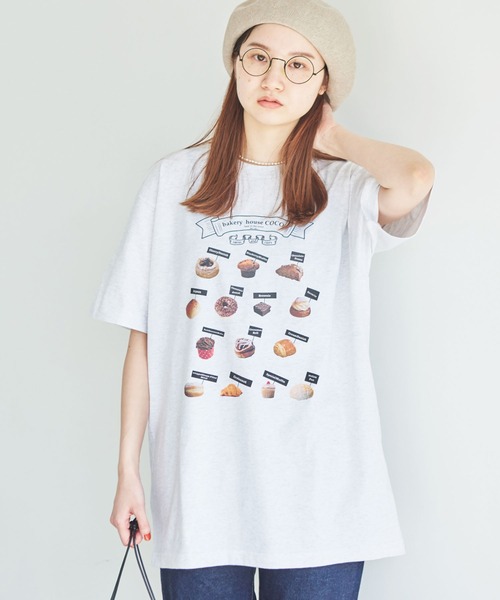 fig Ｌondon（フィグロンドン）の「△"pan"Tshirt（Tシャツ/カットソー・レディース・ホワイト/アッシュグレー・FREE）」の9枚目の写真