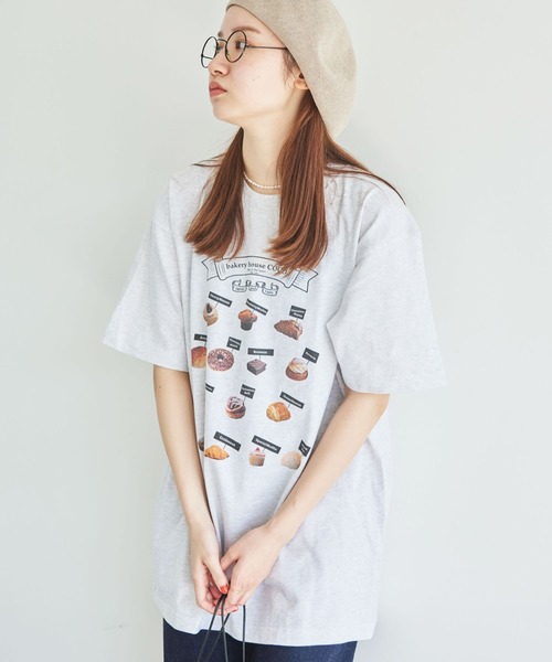 fig Ｌondon（フィグロンドン）の「△"pan"Tshirt（Tシャツ/カットソー・レディース・ホワイト/アッシュグレー・FREE）」の7枚目の写真