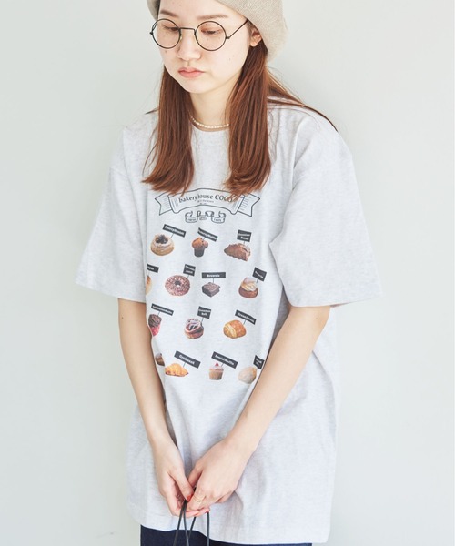 fig Ｌondon（フィグロンドン）の「△"pan"Tshirt（Tシャツ/カットソー・レディース・ホワイト/アッシュグレー・FREE）」の8枚目の写真