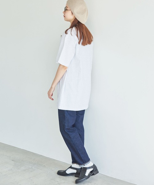 fig Ｌondon（フィグロンドン）の「△"pan"Tshirt（Tシャツ/カットソー・レディース・ホワイト/アッシュグレー・FREE）」の10枚目の写真