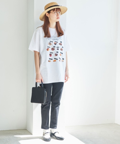 fig Ｌondon（フィグロンドン）の「△"pan"Tshirt（Tシャツ/カットソー・レディース・ホワイト/アッシュグレー・FREE）」の11枚目の写真
