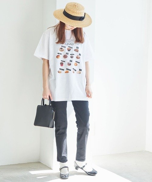 fig Ｌondon（フィグロンドン）の「△"pan"Tshirt（Tシャツ/カットソー・レディース・ホワイト/アッシュグレー・FREE）」の22枚目の写真