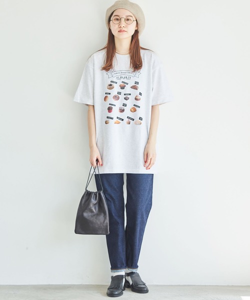 fig Ｌondon（フィグロンドン）の「△"pan"Tshirt（Tシャツ/カットソー・レディース・ホワイト/アッシュグレー・FREE）」の13枚目の写真