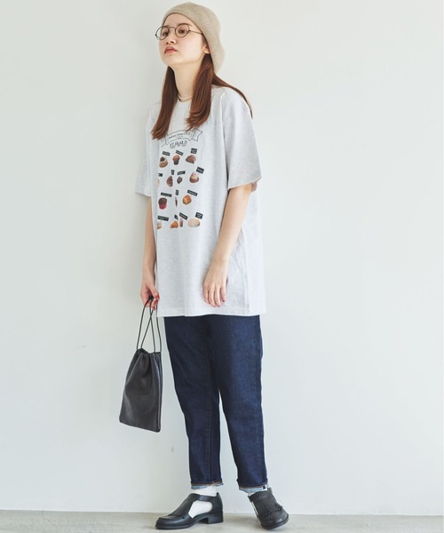 fig Ｌondon（フィグロンドン）の「△"pan"Tshirt（Tシャツ/カットソー・レディース・ホワイト/アッシュグレー・FREE）」の14枚目の写真