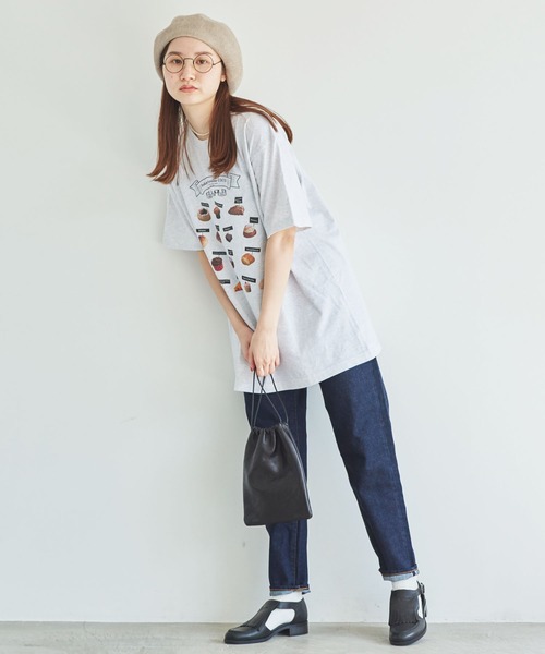 fig Ｌondon（フィグロンドン）の「△"pan"Tshirt（Tシャツ/カットソー・レディース・ホワイト/アッシュグレー・FREE）」の15枚目の写真