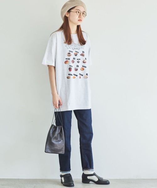 fig Ｌondon（フィグロンドン）の「△"pan"Tshirt（Tシャツ/カットソー・レディース・ホワイト/アッシュグレー・FREE）」の16枚目の写真