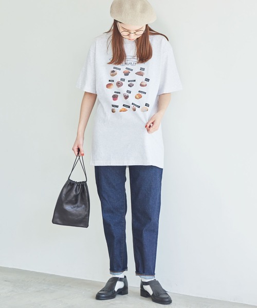 fig Ｌondon（フィグロンドン）の「△"pan"Tshirt（Tシャツ/カットソー・レディース・ホワイト/アッシュグレー・FREE）」の18枚目の写真