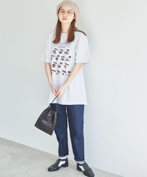 fig Ｌondon（フィグロンドン）の「△"pan"Tshirt（Tシャツ/カットソー・レディース・ホワイト/アッシュグレー・FREE）」の20枚目の写真