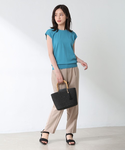 Honeys（ハニーズ）の「バンブーハンドルＢａｇ（ハンドバッグ・レディース・ベージュ/ブラック・FREE）」の14枚目の写真