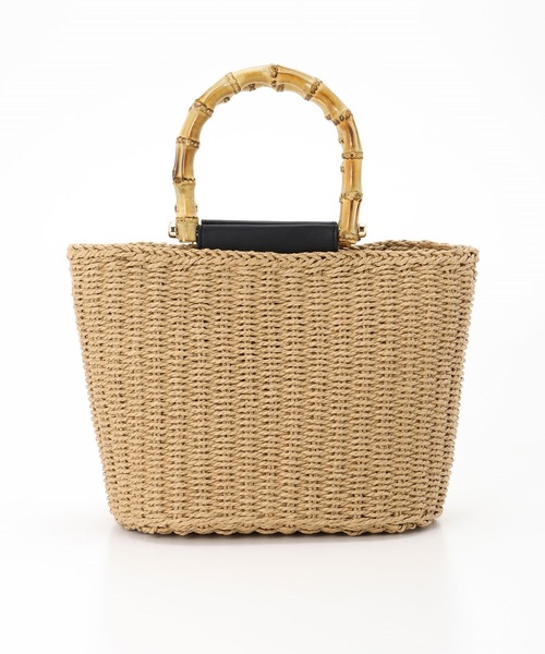 Honeys（ハニーズ）の「バンブーハンドルＢａｇ（ハンドバッグ・レディース・ベージュ/ブラック・FREE）」の13枚目の写真