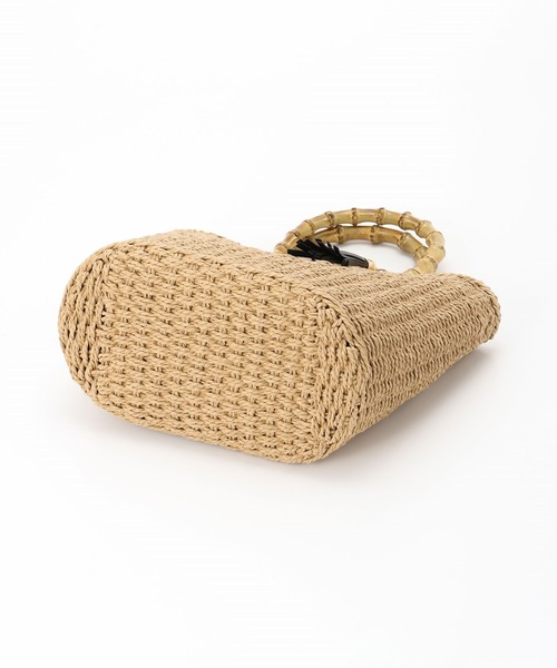 Honeys（ハニーズ）の「バンブーハンドルＢａｇ（ハンドバッグ・レディース・ベージュ/ブラック・FREE）」の6枚目の写真