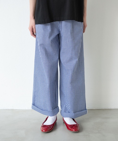 MERLOT（メルロー）の「ギンガムチェックタックパンツ（その他パンツ・レディース・ブルー/ブラック・FREE）」の18枚目の写真