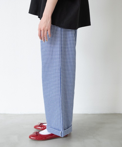 MERLOT（メルロー）の「ギンガムチェックタックパンツ（その他パンツ・レディース・ブルー/ブラック・FREE）」の19枚目の写真