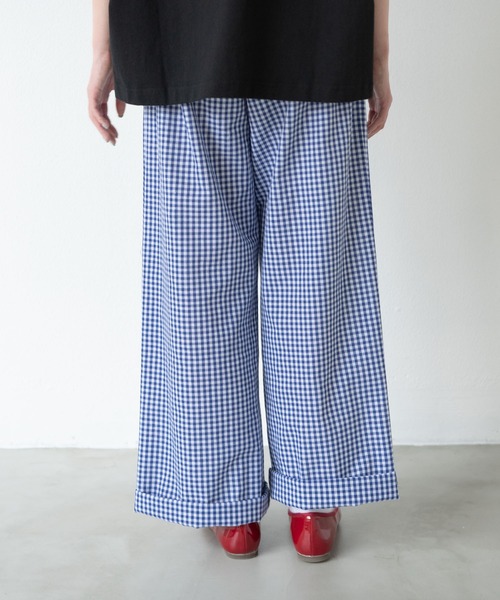 MERLOT（メルロー）の「ギンガムチェックタックパンツ（その他パンツ・レディース・ブルー/ブラック・FREE）」の20枚目の写真