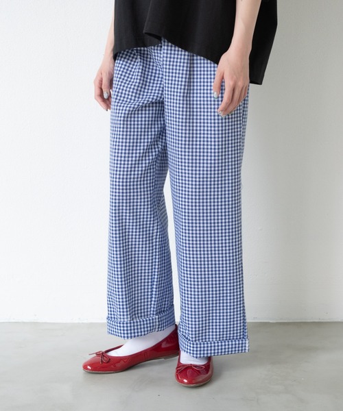 MERLOT（メルロー）の「ギンガムチェックタックパンツ（その他パンツ・レディース・ブルー/ブラック・FREE）」の21枚目の写真