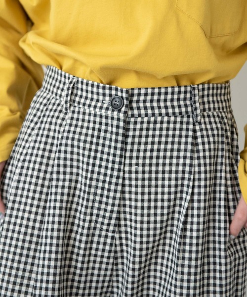 MERLOT（メルロー）の「ギンガムチェックタックパンツ（その他パンツ・レディース・ブルー/ブラック・FREE）」の13枚目の写真
