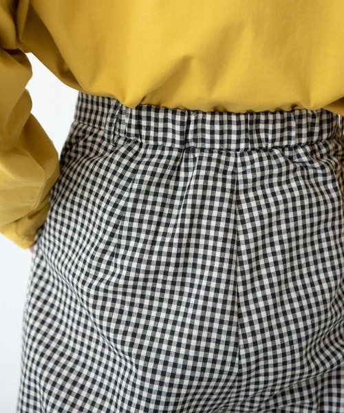 MERLOT（メルロー）の「ギンガムチェックタックパンツ（その他パンツ・レディース・ブルー/ブラック・FREE）」の12枚目の写真