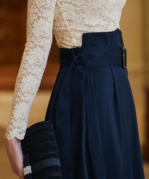 DRESS STAR(ドレス スター)の「バックルベルトフレアスカート(スカート・レディース・ベージュ/ブルー/ネイビー/ピンク・M/S/L)」の19枚目の写真