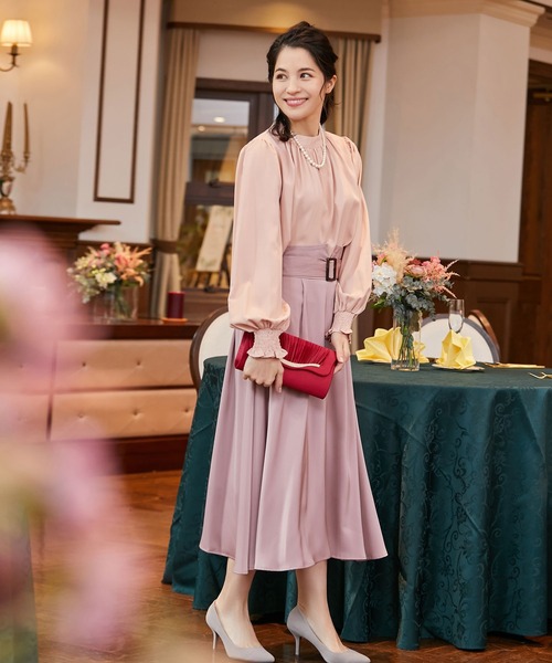 DRESS STAR(ドレス スター)の「バックルベルトフレアスカート(スカート・レディース・ベージュ/ブルー/ネイビー/ピンク・M/S/L)」の9枚目の写真