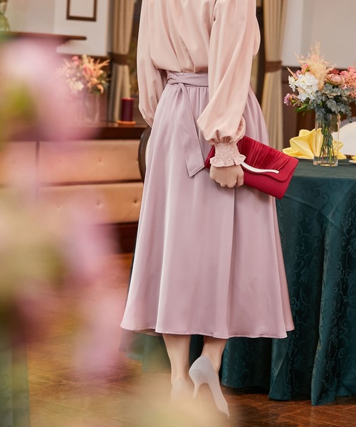 DRESS STAR(ドレス スター)の「バックルベルトフレアスカート(スカート・レディース・ベージュ/ブルー/ネイビー/ピンク・M/S/L)」の22枚目の写真