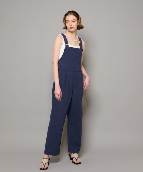 CIAOPANIC（チャオパニック）の「リネンオーバーオール（サロペット/オーバーオール・レディース・アイボリー/ブラック/ネイビー・FREE）」の13枚目の写真