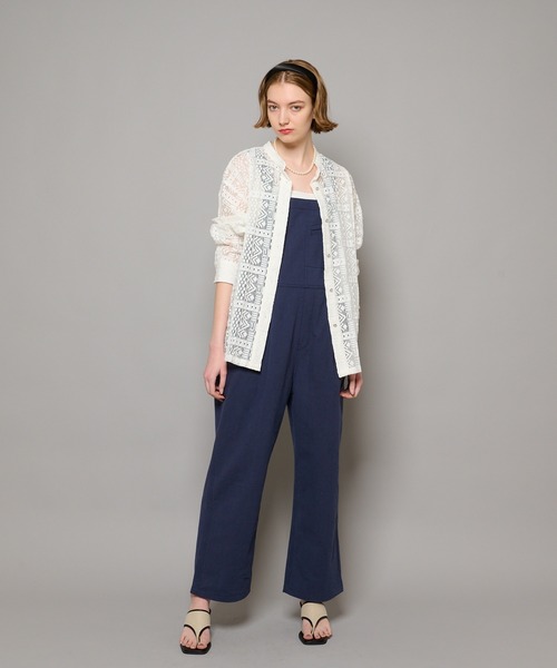 CIAOPANIC（チャオパニック）の「リネンオーバーオール（サロペット/オーバーオール・レディース・アイボリー/ブラック/ネイビー・FREE）」の15枚目の写真