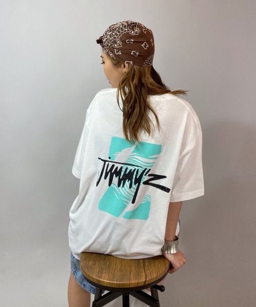 JIMMY'Z（ジミーズ）の「【ムラサキスポーツ別注】JIMMYZ/ジミーズ   ビッグシルエット  バックプリントＴシャツ  JM-MU2103（Tシャツ/カットソー・レディース・ブラック系その他2/ホワイト系その他/ブラック系その他・L/M）」の2枚目の写真